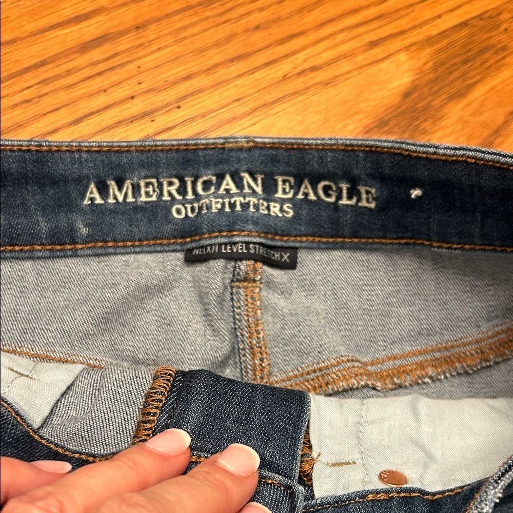American Eagle Outfitters Blue Denim Mini Skirt - Picture 3 of 4